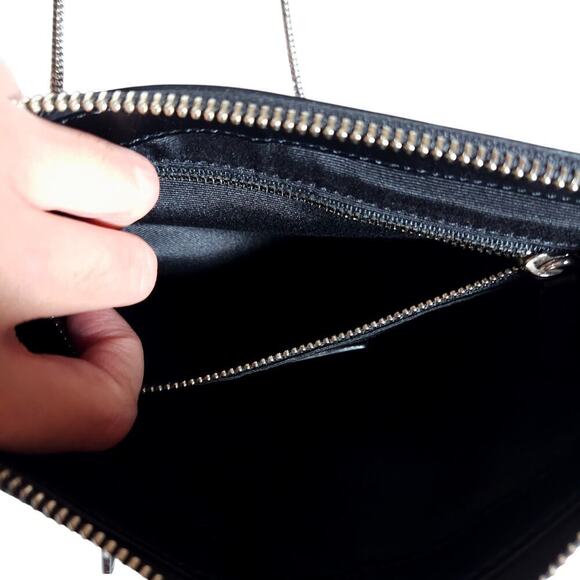 Milly Crossbody Bag Blue Holographic Iridescent Y2K Party Chain Link Strap - Picture 9 of 11